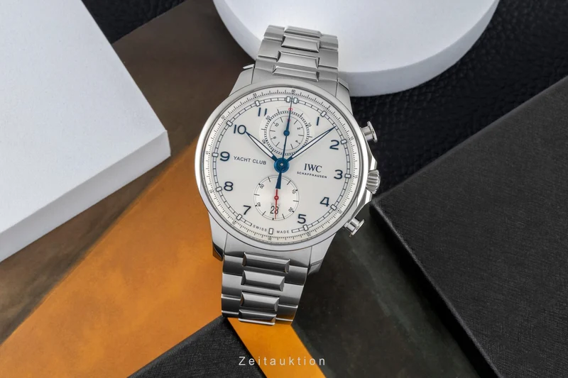 IWC Portugieser chronograph steel automatic men's watch IW390702 LP: 14000EUR [2605126]