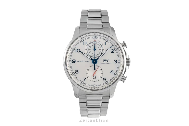 IWC Portugieser chronograph steel automatic men's watch IW390702 LP: 14000EUR [2605126]