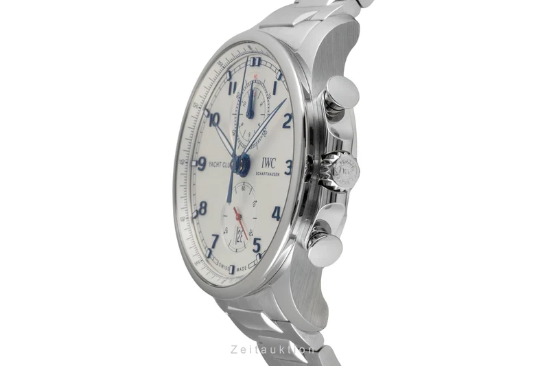 IWC Portugieser chronograph steel automatic men's watch IW390702 LP: 14000EUR [2605126]