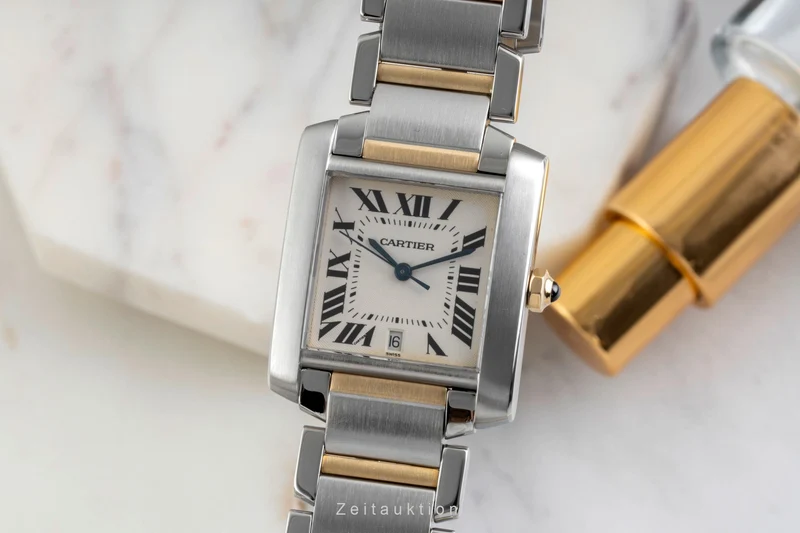 Cartier Tank Francaise steel / gold automatic men's watch W51005Q4 [2604936]
