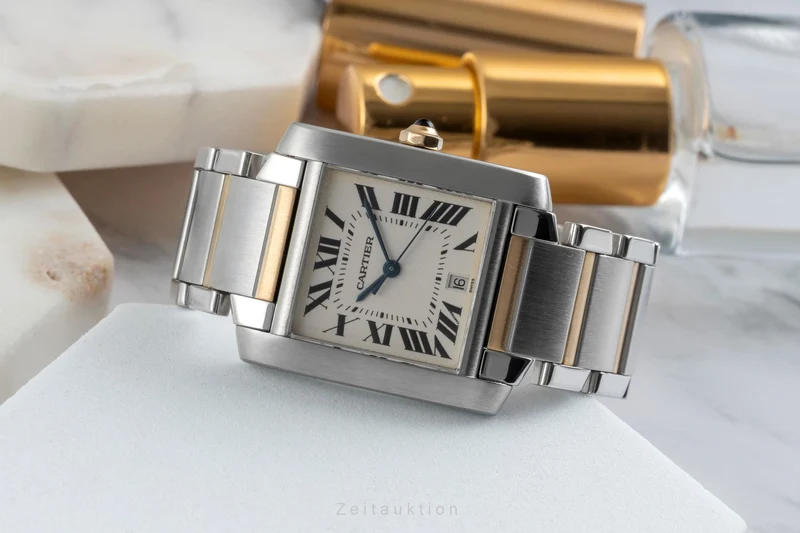 Cartier Tank Francaise steel / gold automatic men's watch W51005Q4 [2604936]
