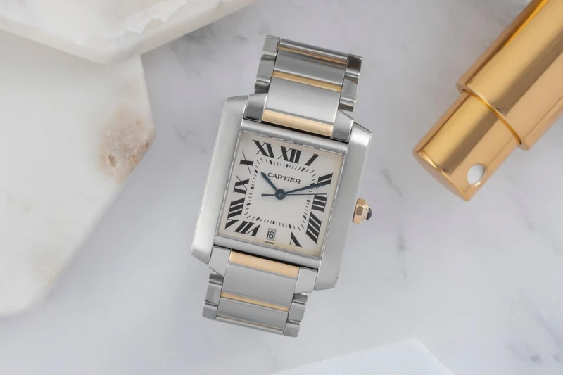 Cartier Tank Francaise steel / gold automatic men's watch W51005Q4 [2604936]