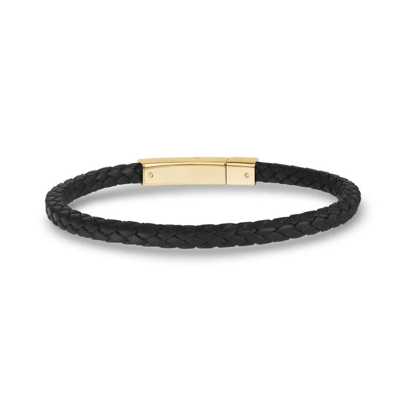 Quadratisches Lederarmband | 4 mm