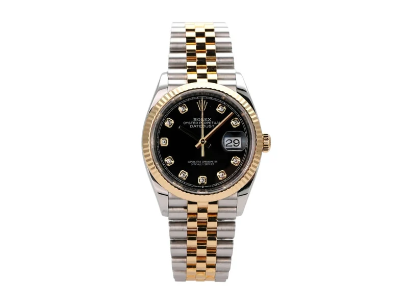 Rolex Datejust 36 126233 Schwarz Diamant Jubile-Band