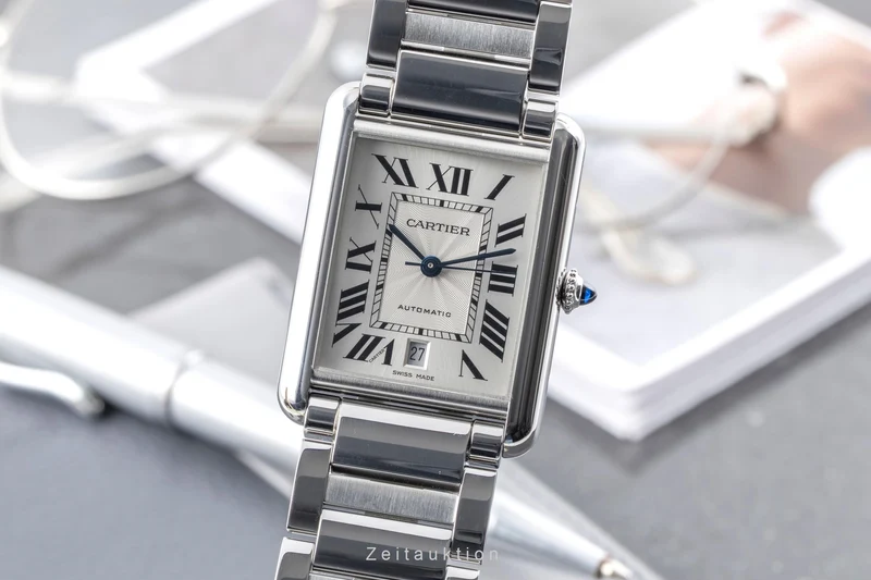 Cartier Tank steel automatic men's watch WSTA0053 LP: 5900EUR [2605217]