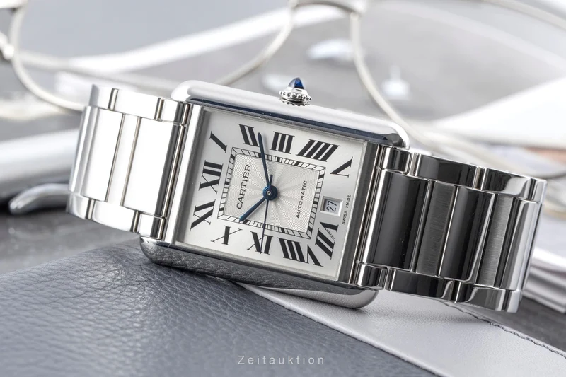 Cartier Tank steel automatic men's watch WSTA0053 LP: 5900EUR [2605217]