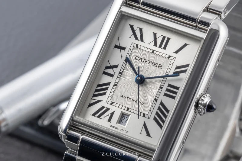 Cartier Tank steel automatic men's watch WSTA0053 LP: 5900EUR [2605217]