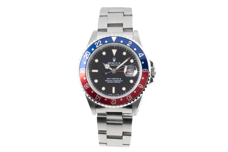 Rolex GMT-Master II steel automatic men's watch 16710 LP: 0EUR [2605034]