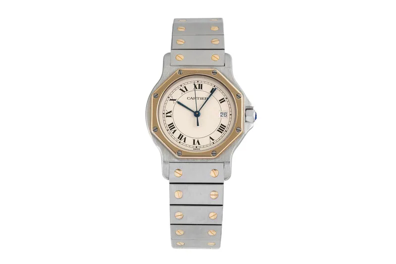Cartier Santos Ronde steel / gold quartz men's watch 187902 [2602773]