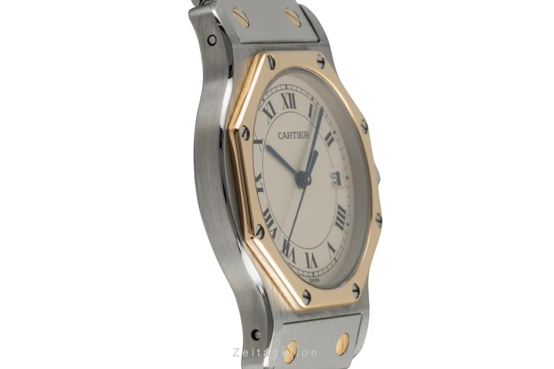 Cartier Santos Ronde steel / gold quartz men's watch 187902 [2602773]