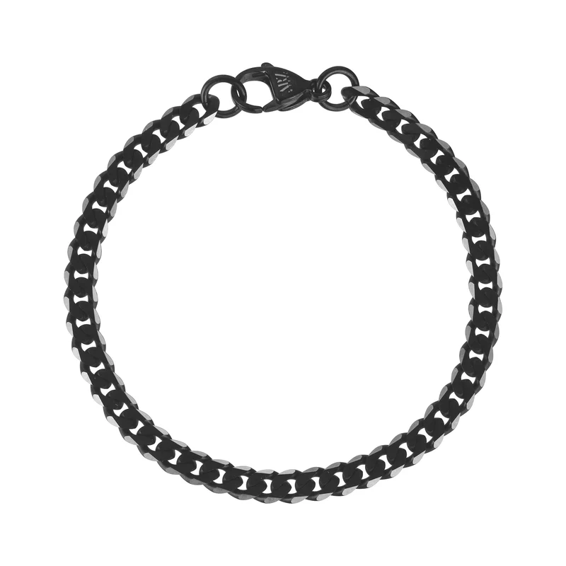 Mattes zweifarbiges kubanisches Gliederarmband | 5MM