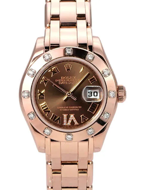 Rolex Perlmaster 29 Everose-Gold 80315 Choco Römisch