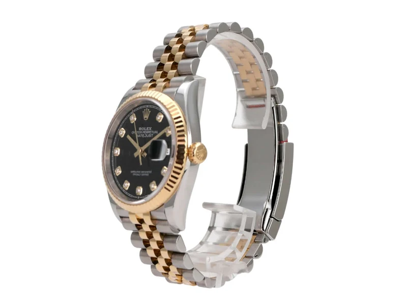 Rolex Datejust 36 126233 Schwarz Diamant Jubile-Band