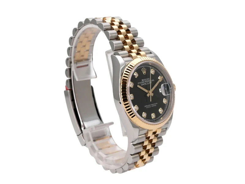 Rolex Datejust 36 126233 Schwarz Diamant Jubile-Band