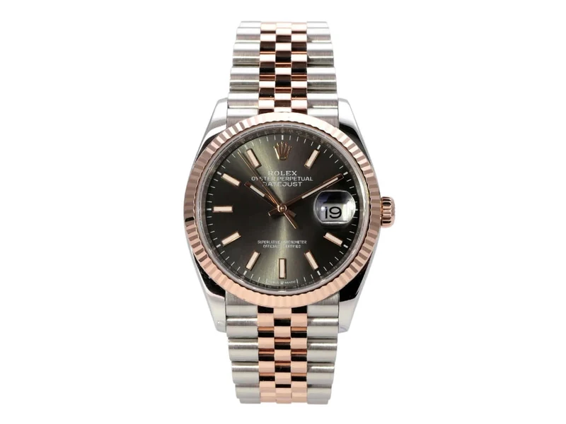 Rolex Datejust 36 Oystersteel Everose-Gold 126231 Rhodium Jubile-Band