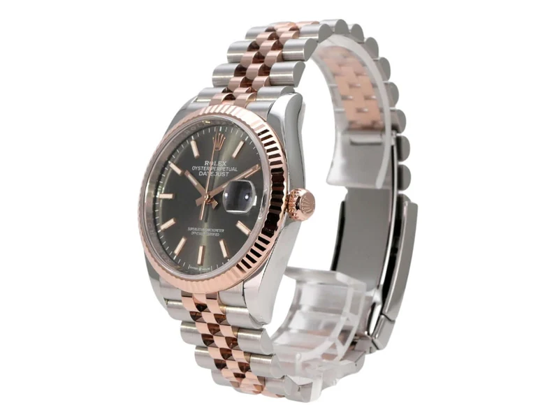 Rolex Datejust 36 Oystersteel Everose-Gold 126231 Rhodium Jubile-Band