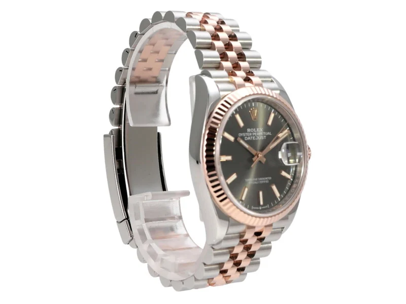 Rolex Datejust 36 Oystersteel Everose-Gold 126231 Rhodium Jubile-Band