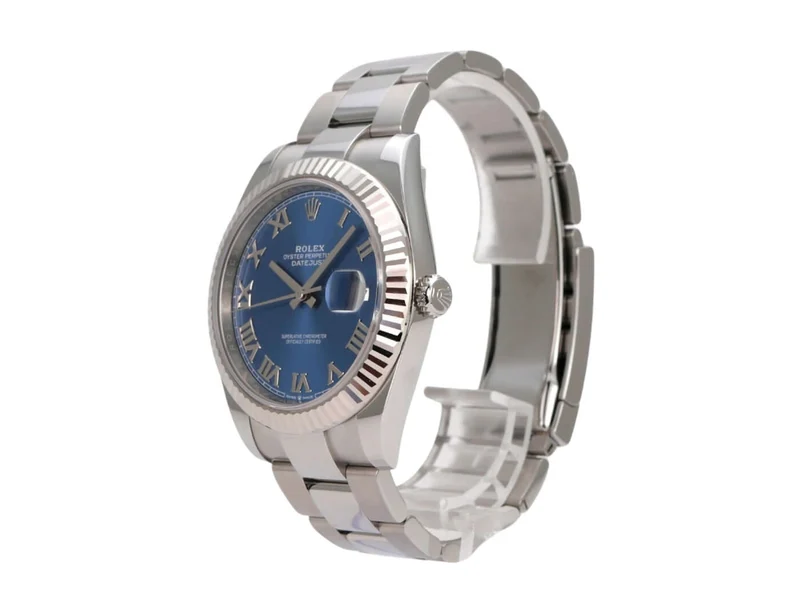 Rolex Datejust 41 Edelstahl Weißgold 126334 Blau Römisch
