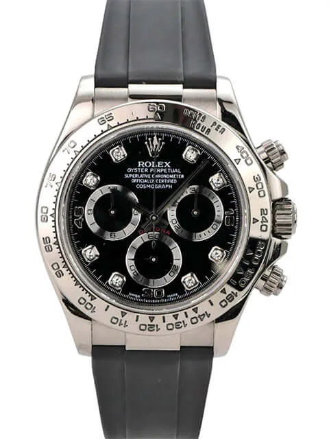 Rolex Daytona 116519 Weißgold Schwarz Diamant