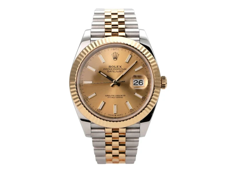 Rolex Datejust 41 Edelstahl Gelbgold 126333 Champagner Jubile-Band