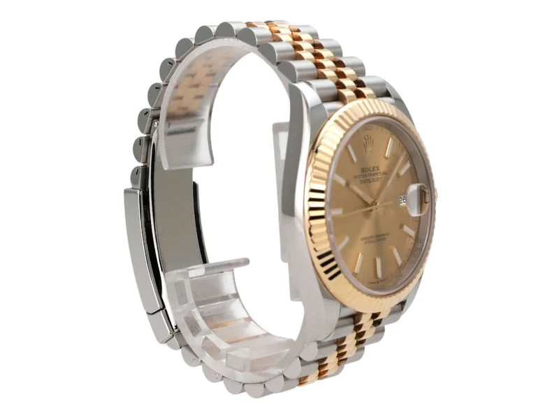 Rolex Datejust 41 Edelstahl Gelbgold 126333 Champagner Jubile-Band