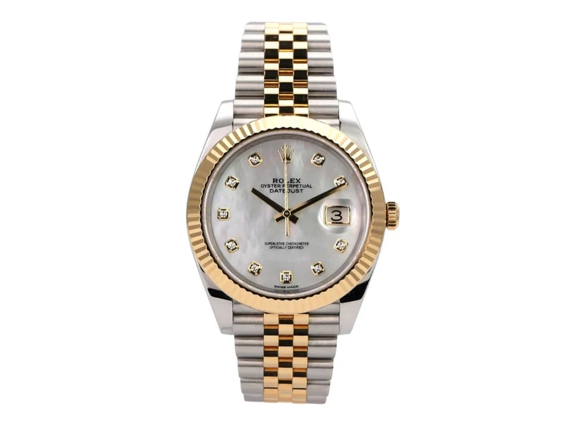 Rolex Datejust 41 Edelstahl Gelbgold 126333 Perlmutt DIA Jubile-Band