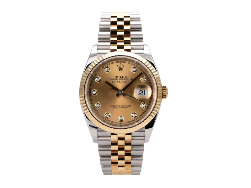Rolex Datejust 36 126233 Champagner Diamant Jubile-Band
