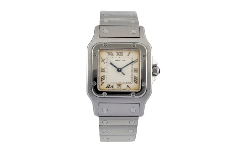 Cartier Santos steel quartz men's watch W20025D6 [2604757]