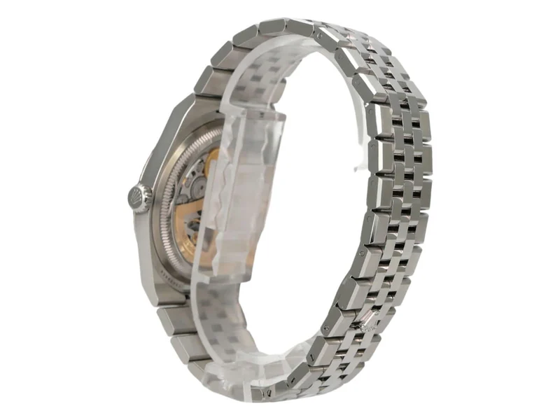 Rolex Land-Dweller 40 Oystersteel Weißgold 127334 Tiefweiß Wabe Flat Jubile-Band