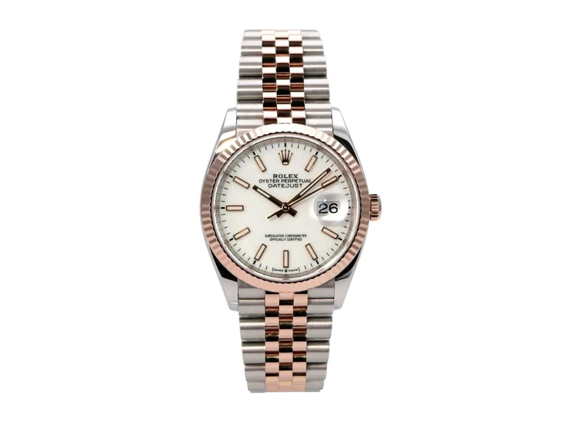 Rolex Datejust 36 126231 Weiß Index Jubile-Band