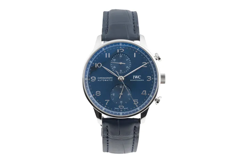 IWC Portugieser chronograph steel automatic men's watch IW371606 LP: 9100EUR [2605606]