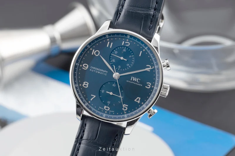 IWC Portugieser chronograph steel automatic men's watch IW371606 LP: 9100EUR [2605606]