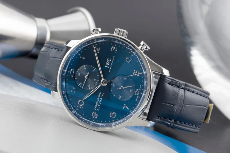 IWC Portugieser chronograph steel automatic men's watch IW371606 LP: 9100EUR [2605606]