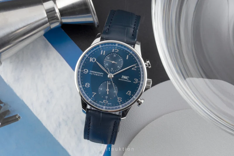 IWC Portugieser chronograph steel automatic men's watch IW371606 LP: 9100EUR [2605606]