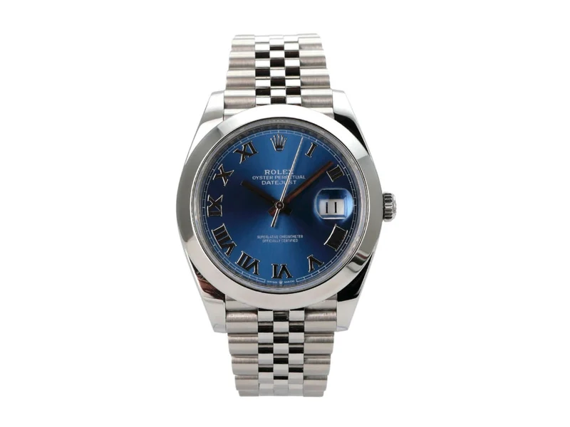 Rolex Datejust 41 Oystersteel 126300 Blau Römisch Jubile-Band