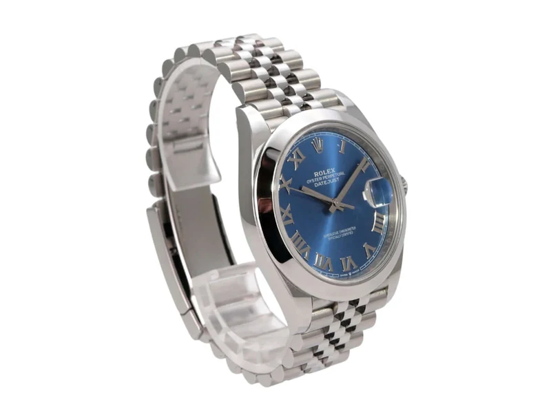 Rolex Datejust 41 Oystersteel 126300 Blau Römisch Jubile-Band