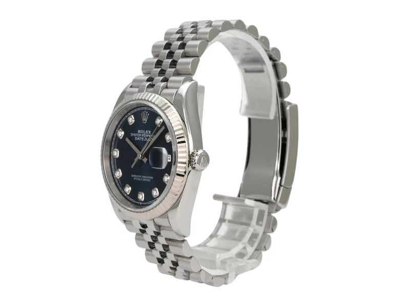 Rolex Datejust 36 Oystersteel Weißgold 126234 Blau Diamant Jubile-Band