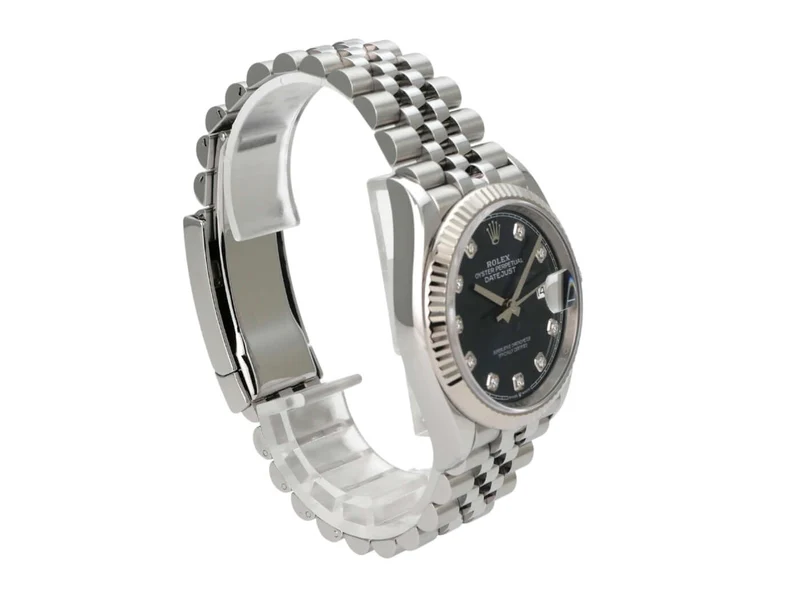 Rolex Datejust 36 Oystersteel Weißgold 126234 Blau Diamant Jubile-Band