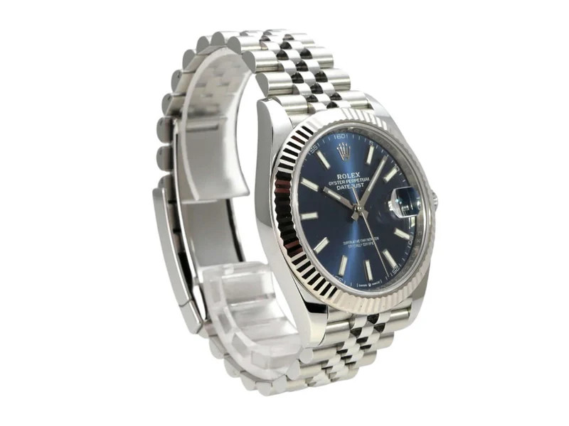 Rolex Datejust 41 Edelstahl Weißgold 126334 Blau Jubile-Band