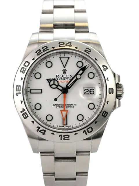 Rolex Explorer II 42 Edelstahl 216570 weiß