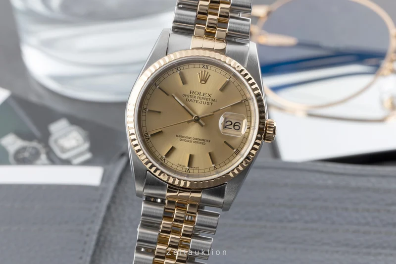 Rolex Datejust steel / gold automatic men's watch 16233 LP: 15350EUR [2605188]