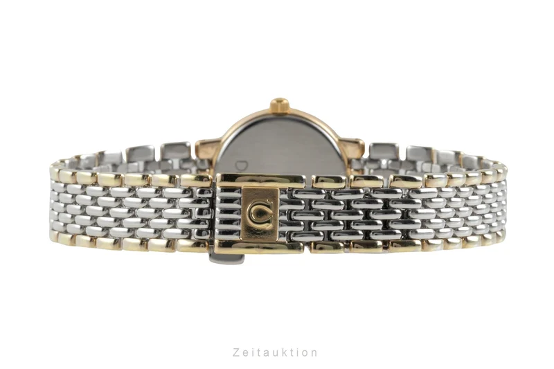 Omega De Ville gilt / steel quartz women's watch 795.0897.2 Vintage [2604801]