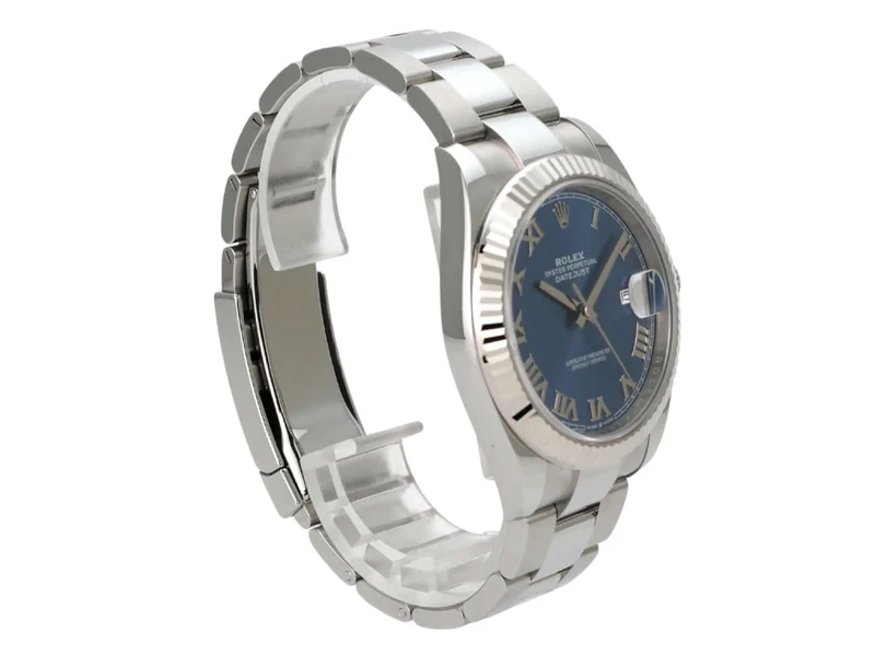 Rolex Datejust 41 Edelstahl Weißgold 126334 Blau Römisch