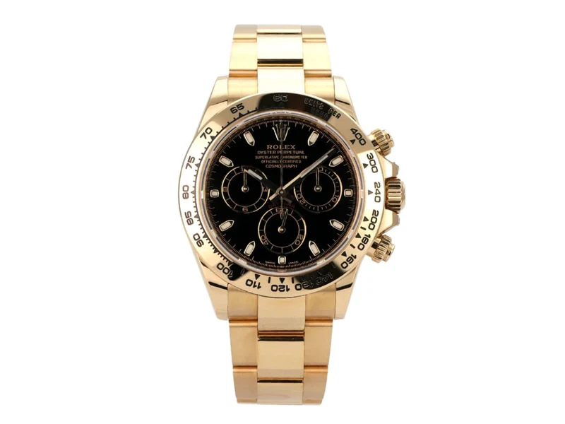 Rolex Cosmograph Daytona Gelbgold 116508 Schwarz