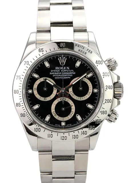 Rolex Daytona Edelstahl 116520 Schwarz