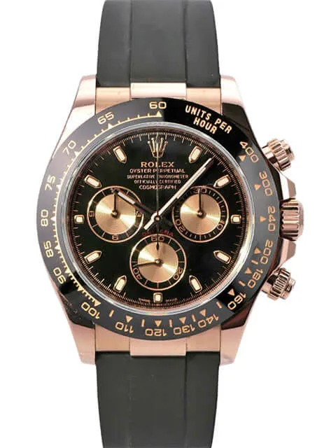 Rolex Daytona 116515LN Everose-Gold Oysterflex Schwarz