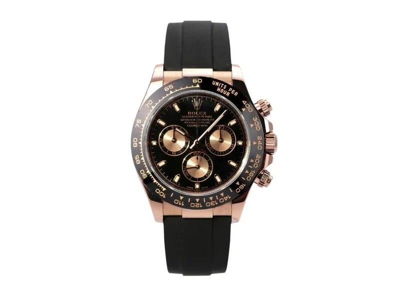 Rolex Daytona 116515LN Everose-Gold Oysterflex Schwarz