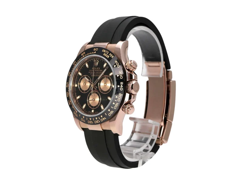 Rolex Daytona 116515LN Everose-Gold Oysterflex Schwarz