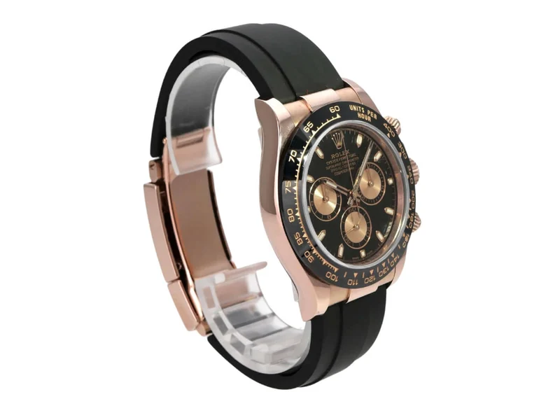 Rolex Daytona 116515LN Everose-Gold Oysterflex Schwarz