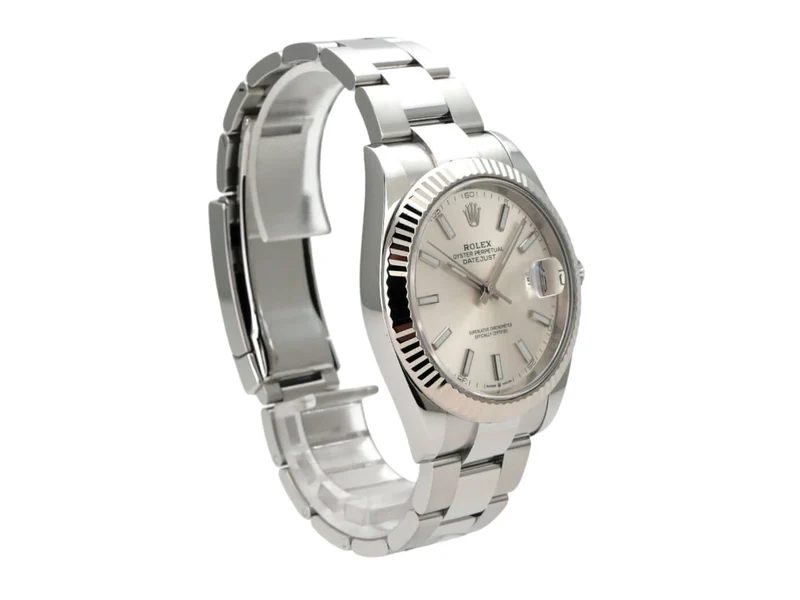 Rolex Datejust 41 Edelstahl Weißgold 126334 Silber